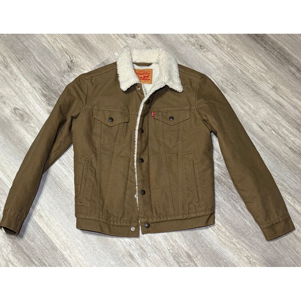 Levi's canvas, Sherpa trucker‎ jacket size small. NWOT